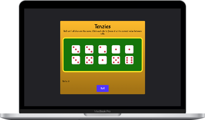 pictur of tenzies app for desktop